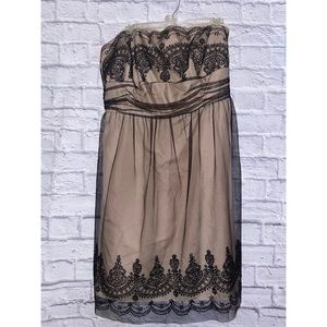 Strapless Overlay Cocktail Dress Size 24